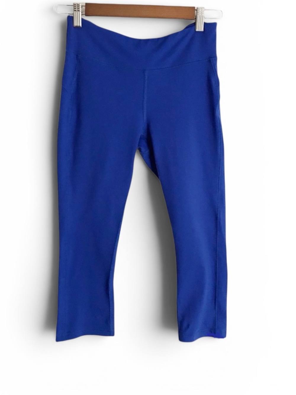 ALO Yoga Sport Blue High Rise Cropped Leggings Size Small